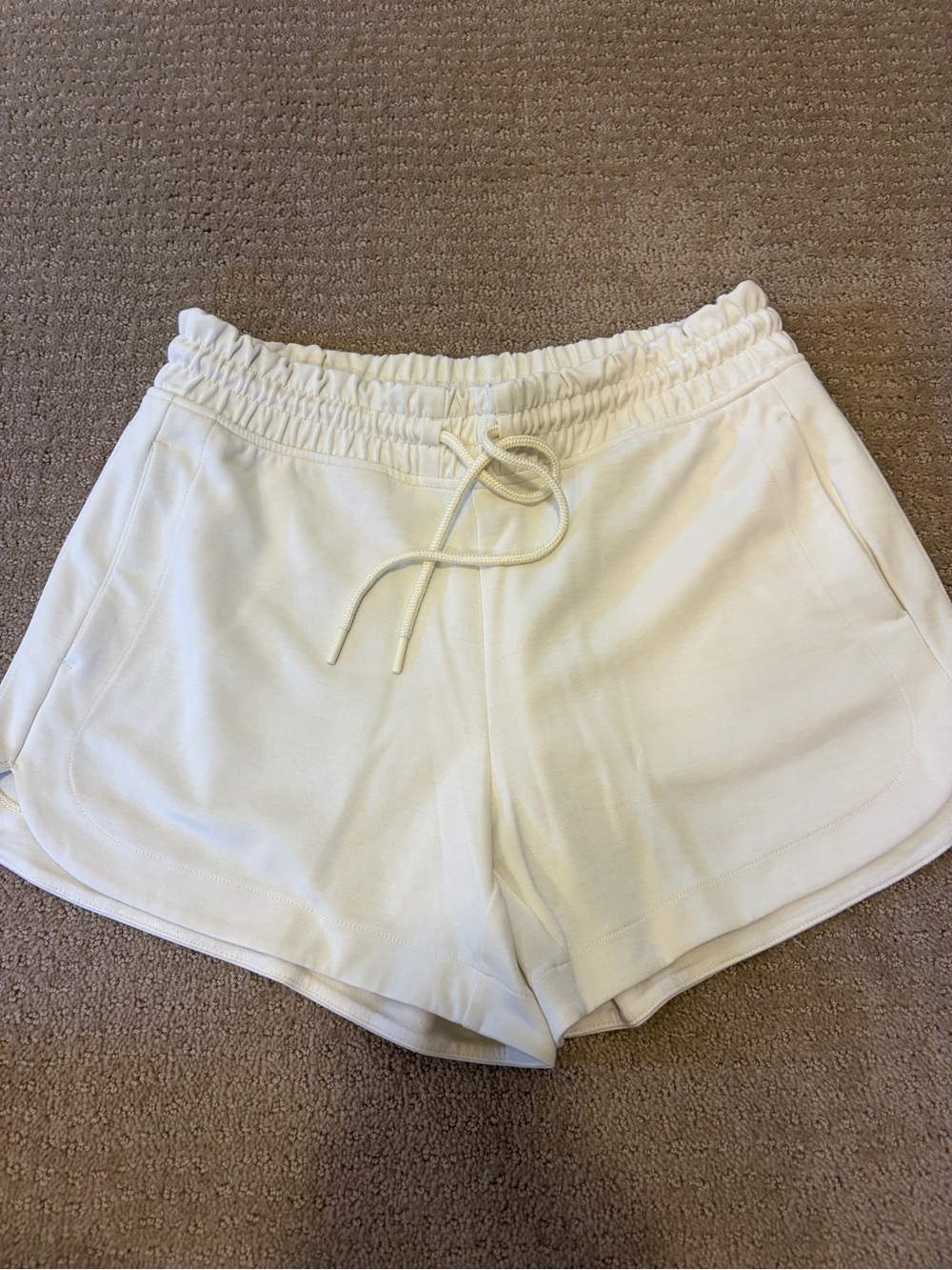 Athleta light yellow Elastic Waist Athletic Shorts